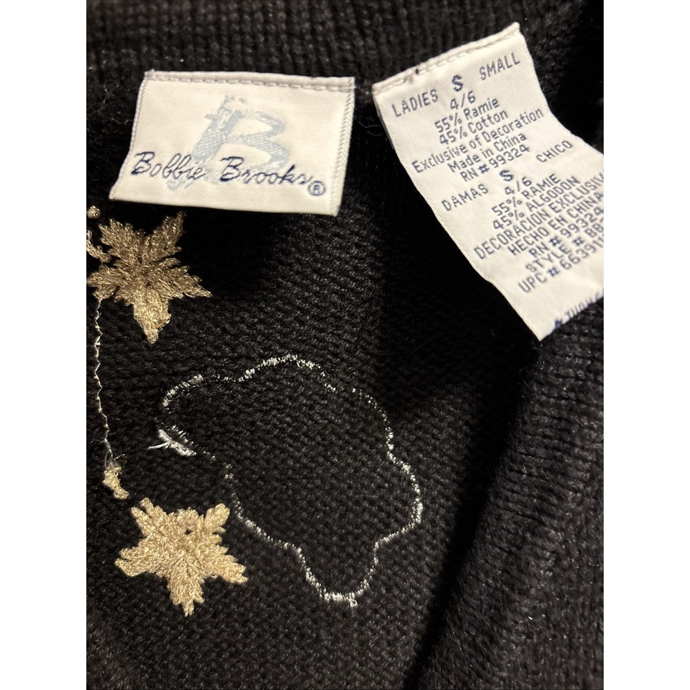 Vtg Bobbie Brooks Women's S Angel Star Ugly Festive Christmas Sweater Vest 3D - Picture 2 of 8